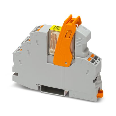 Phoenix Contact Interface Relay and Base; RIF-1-RPT-LDP-24DC/2X21/FG; Universal; 6A; DPDT - Force Guided; 24VDC; DIN Rail Mount; Push-In Connection